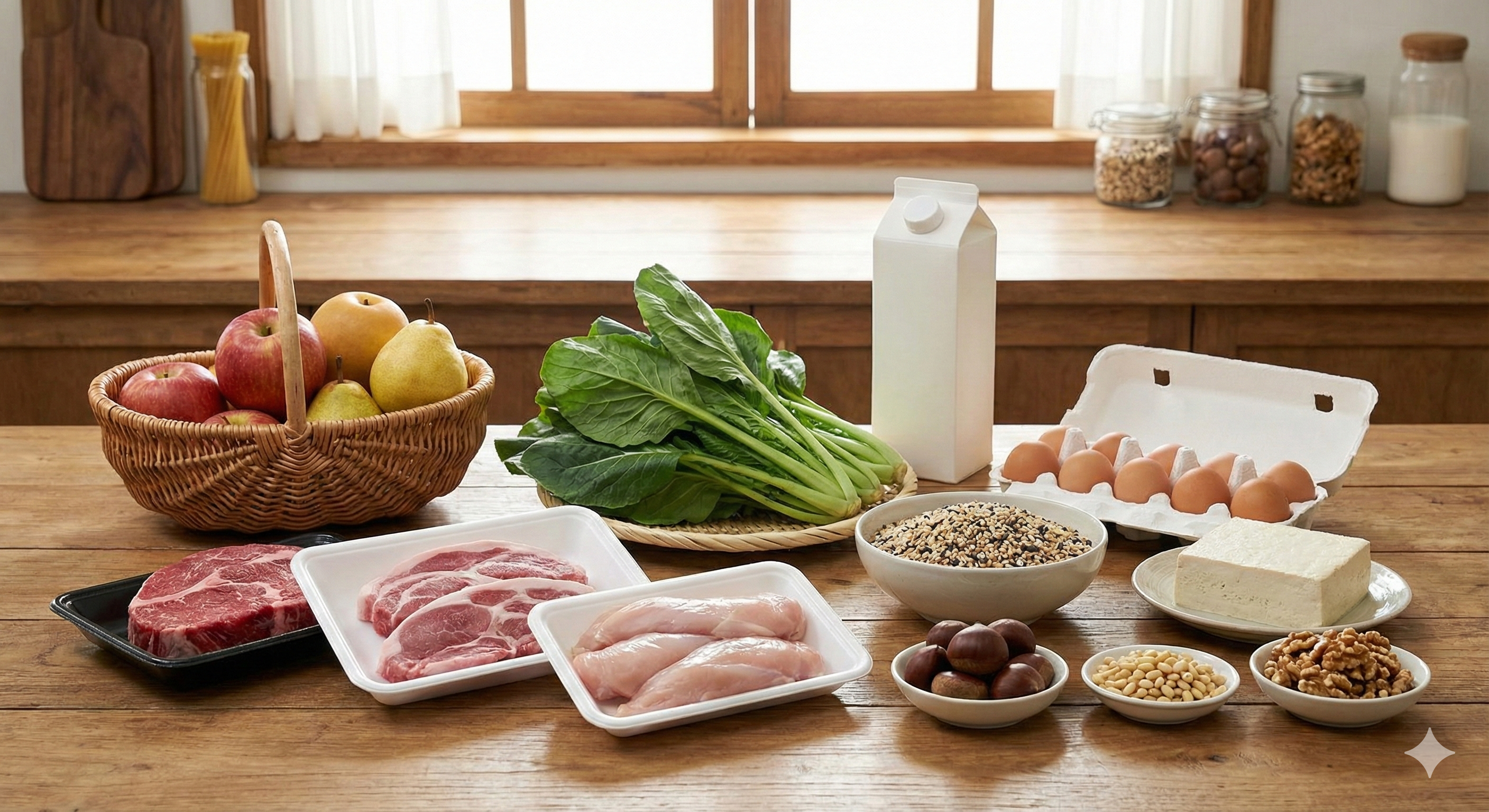 과일, 채소, 흰 우유, 신선 달걀, 육류(소·돼지·닭고기 등), 잡곡, 두부, 그리고 새로 추가된 임산물(밤, 잣, 호두)