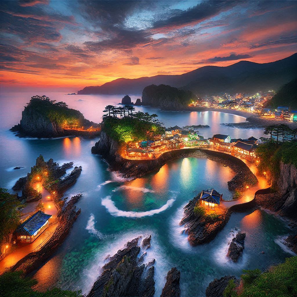 忠清道西海岸五瑞山的春天景色