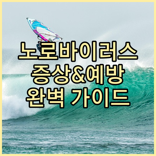 겨울철 노로바이러스 공포 극복: 증상..