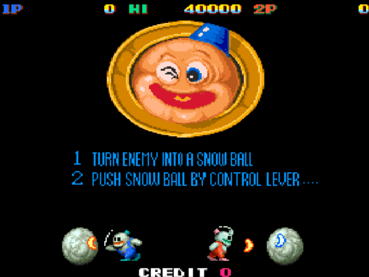 스노우-브라더스-오락실게임-메인-화면