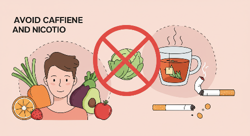 카페인, 니코틴, 특정 약물(항우울제, 항히스타민제) 피하기