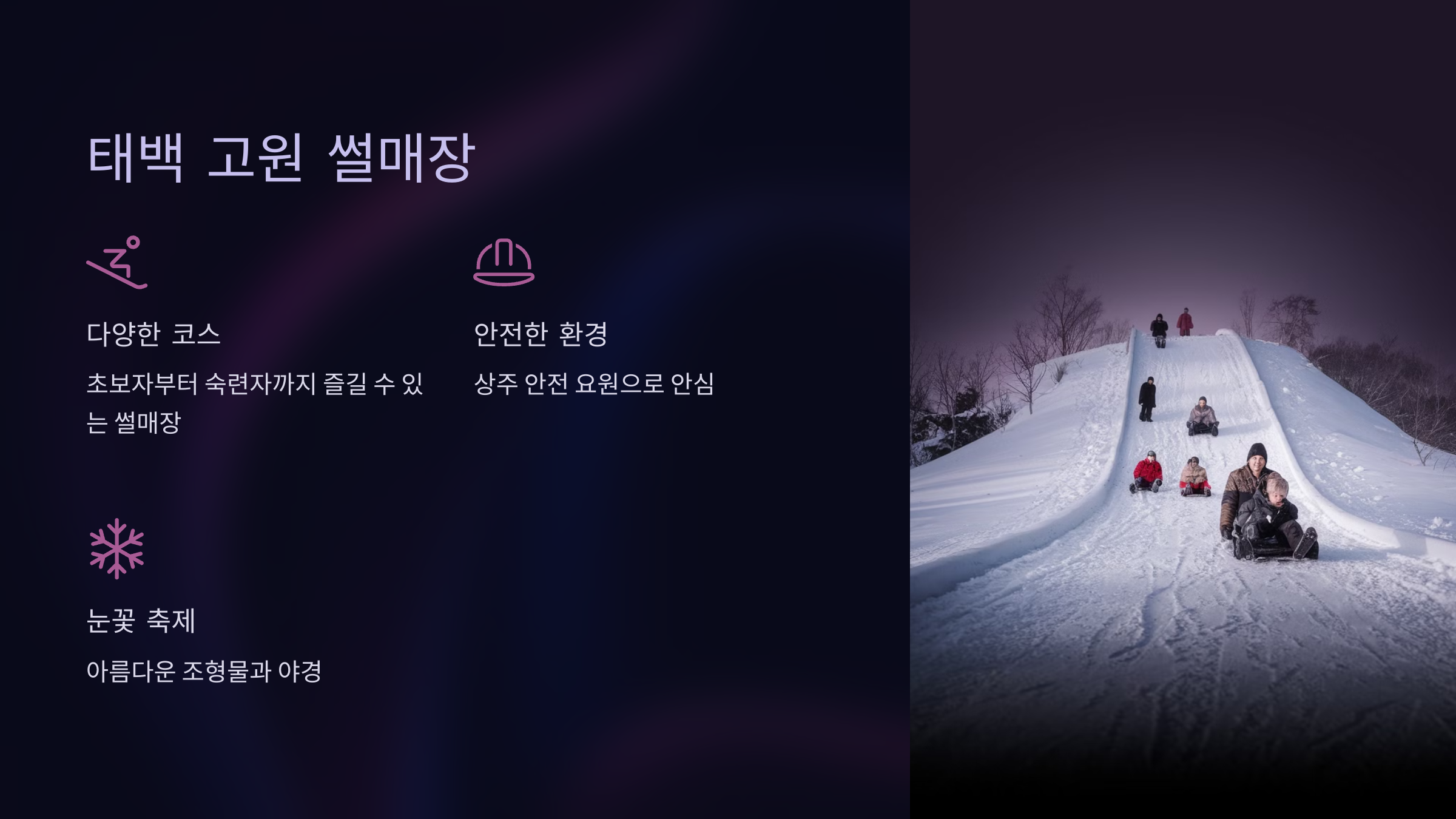 태백 고원 썰매장