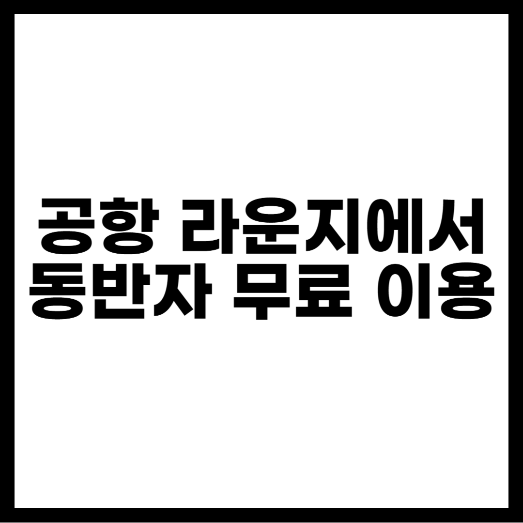 공항 라운지에서 동반자 무료 이용