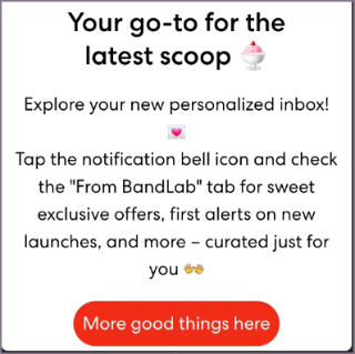 밴드랩 알림 가이드 화면