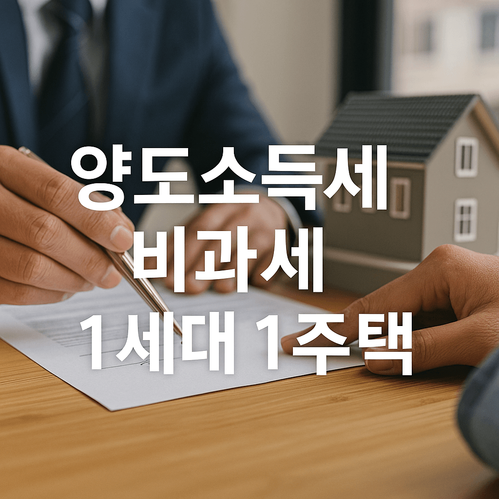 부동산 양도소득세 비과세 1세대 1주택