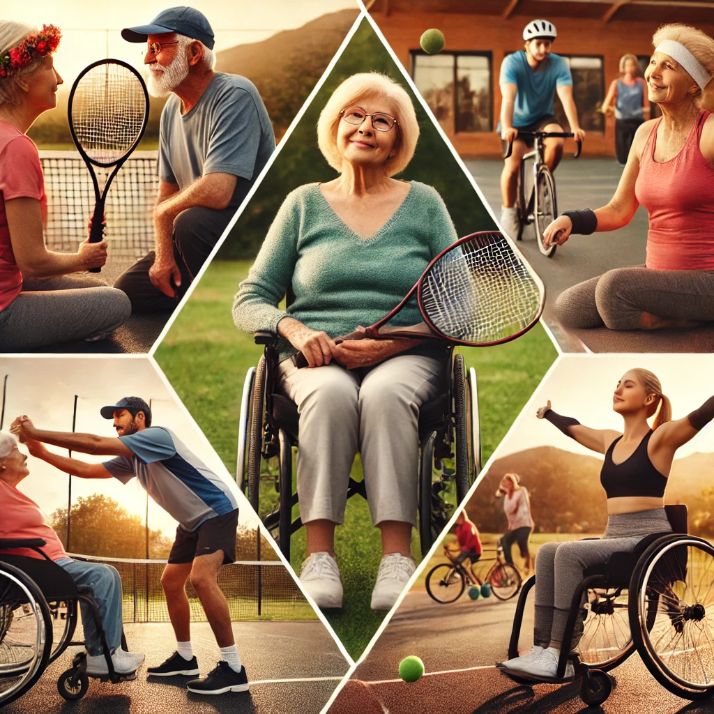 고령 장애인과 스포츠 관련 사진