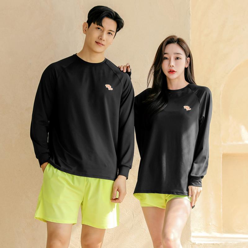 남자 여자 래쉬가드 베이직 긴팔 커플 루즈핏 상의