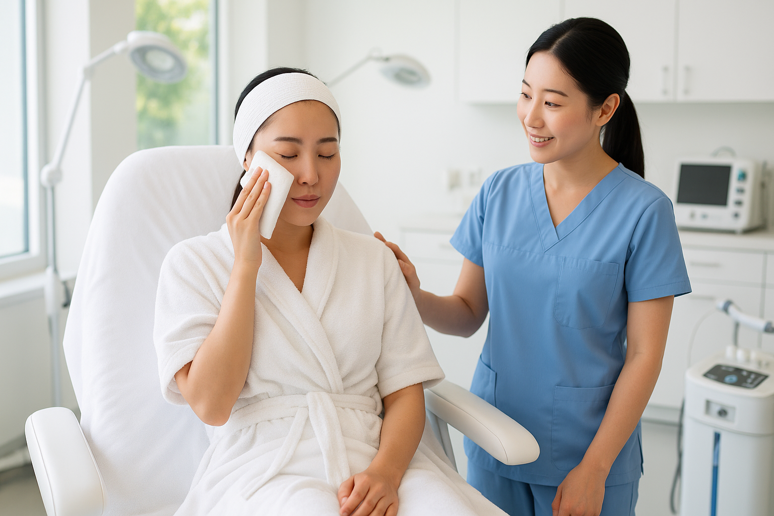 비침습 주사 요법 시술 후 찜질