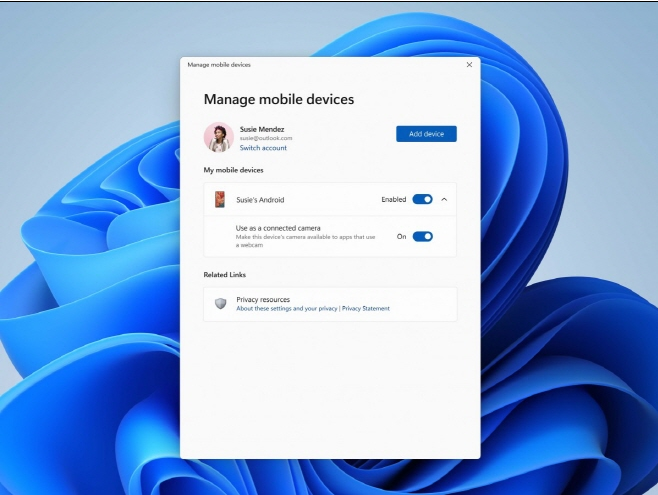 Windows 11 업데이트와 안드로이드폰을 무선 웹캠으로 활용(이미지출처- kbench)