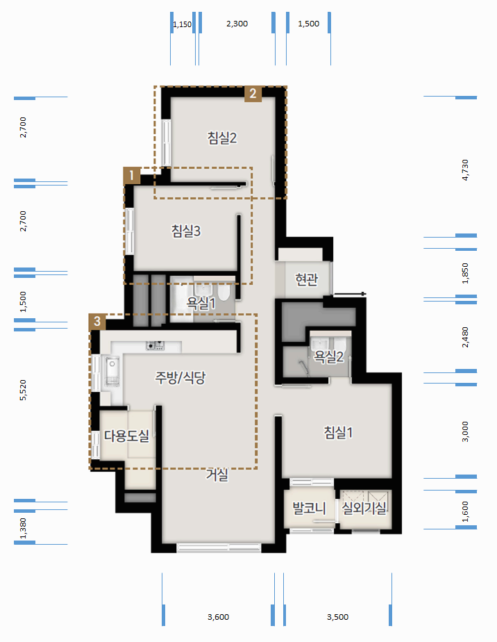 산성역 헤리스톤 평면도 59b - 2