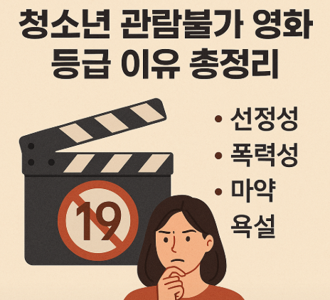 청소년 관람불가 영화 등급 이유
