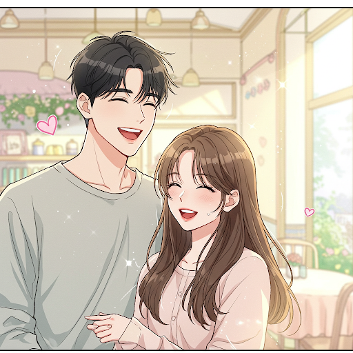 밝은 표정의 부부