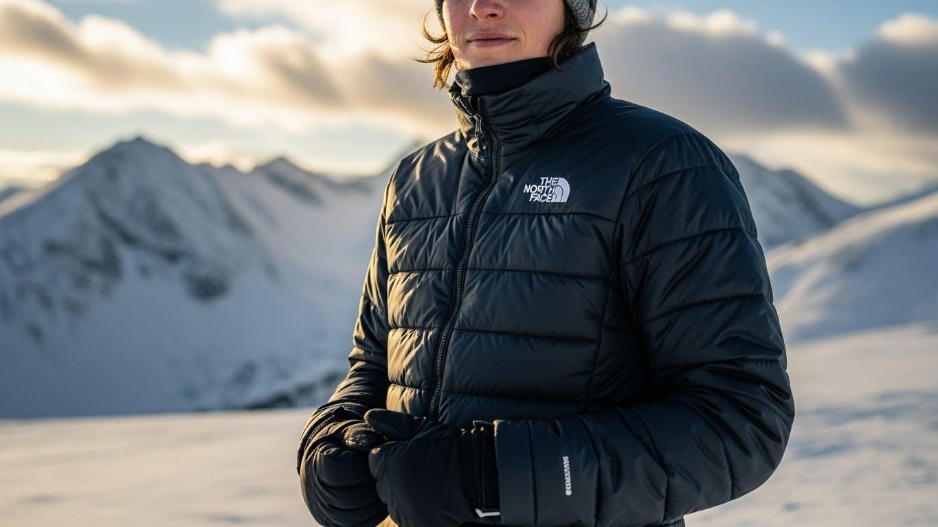 노스페이스 히트락 하이브리드 패딩코트