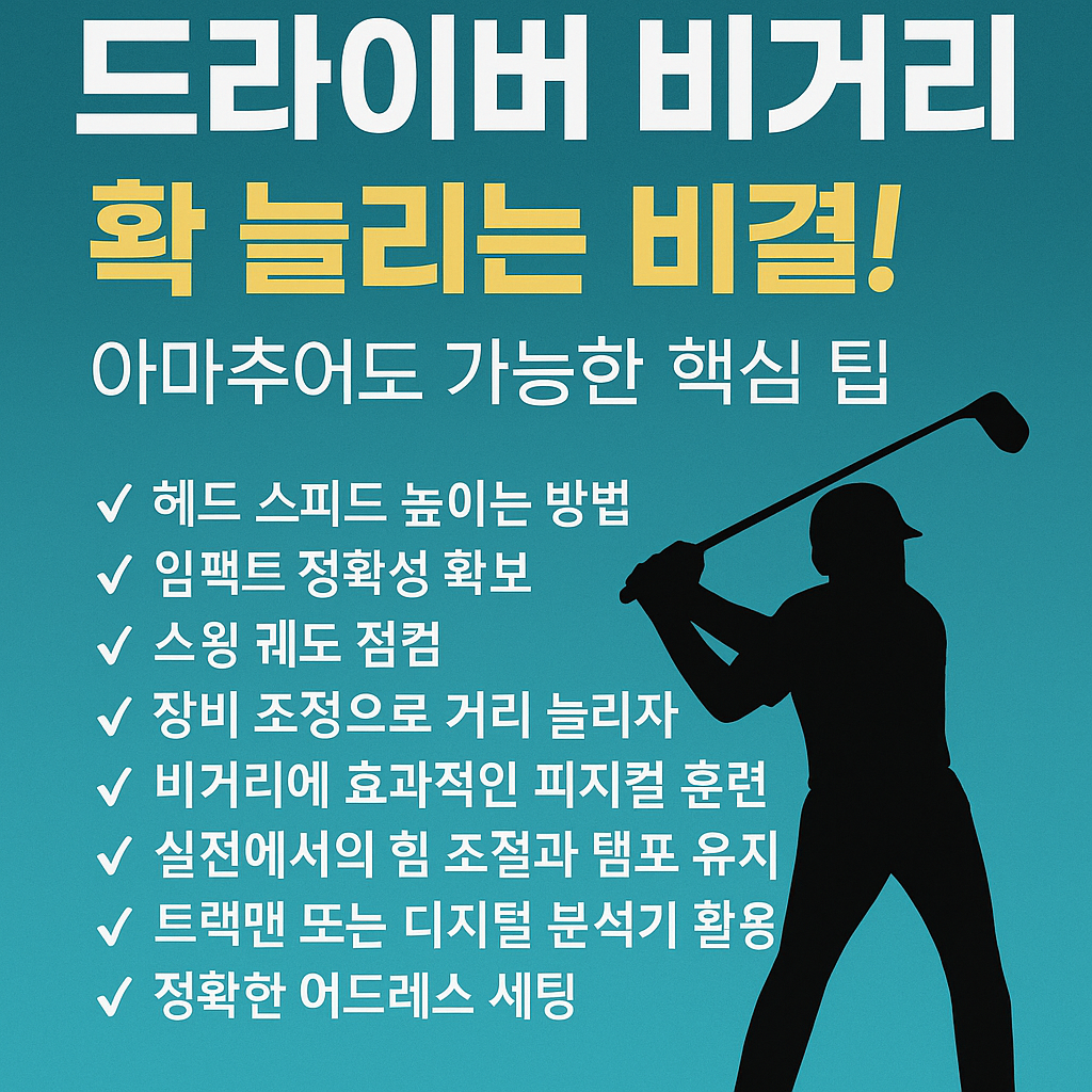 드라이버 비거리 확 늘리는 비결! 아마추어도 가능한 핵심 팁 사진