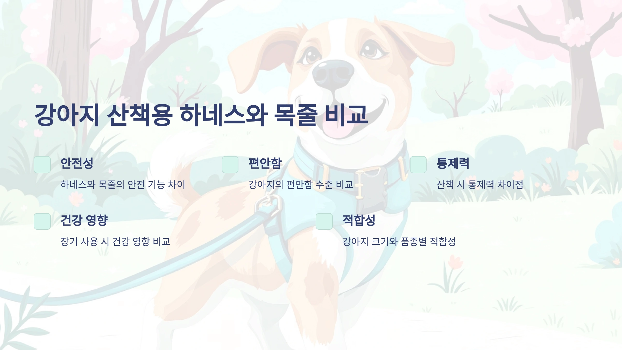 강아지 산책용 하네스와 목줄, 정말 안전할까요? 놀라운 5가지 비교 포인트!