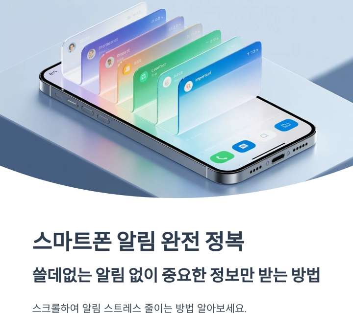 스마트폰 알림 완전 정복 : 꼭 필요한 앱만 알림 허용하는 법