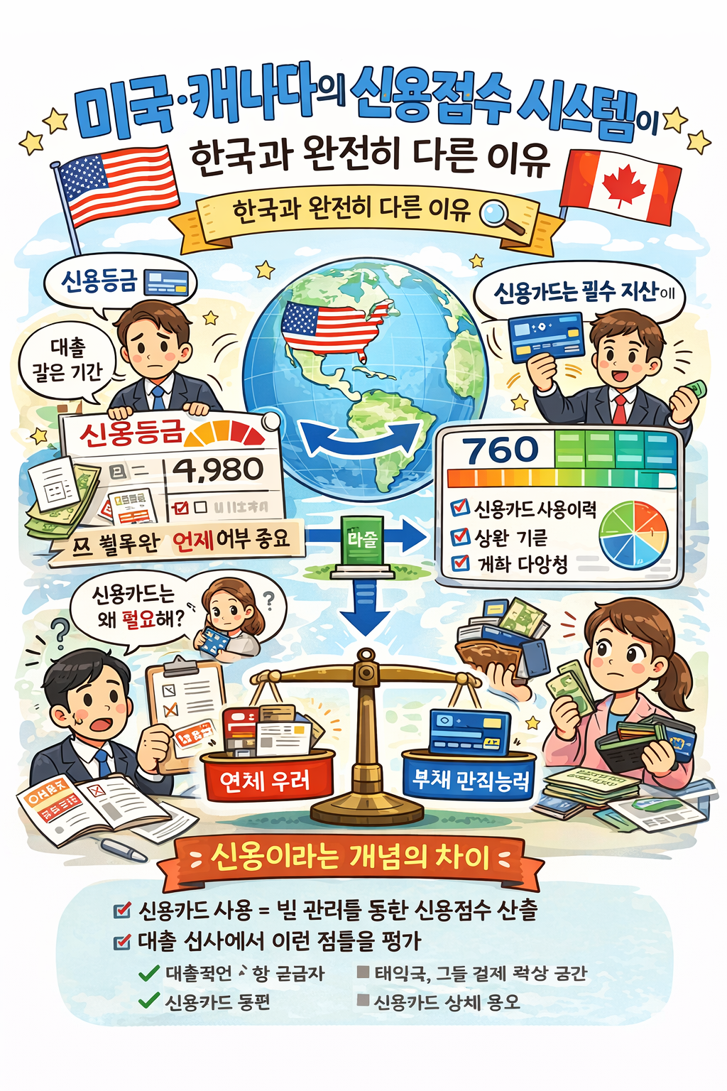 미국&middot;캐나다의 신용점수 시스템이 한국과 완전히 다른 이유