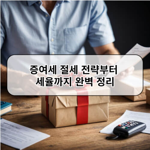 증여세 절세 전략부터 세율까지 완벽 정리