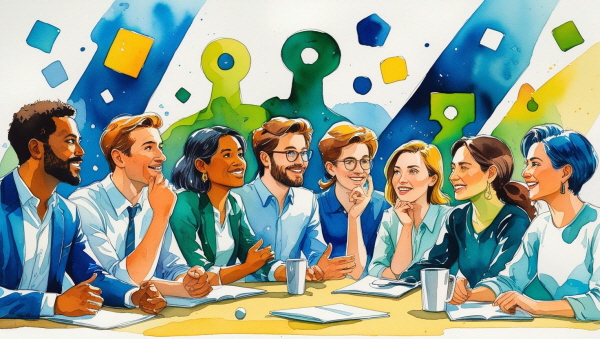 ENTP는 변화와 가능성 속에서 살아갑니다. 재치 있고 논리적이며, 끝없는 질문과 도전으로 주변을 자극하죠에 관한 그림