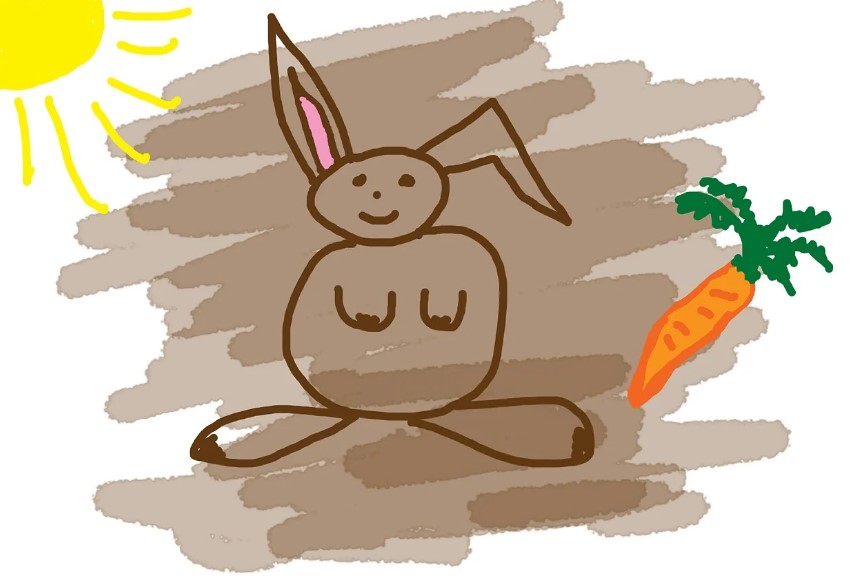 초등학생이 그린 토끼 그림