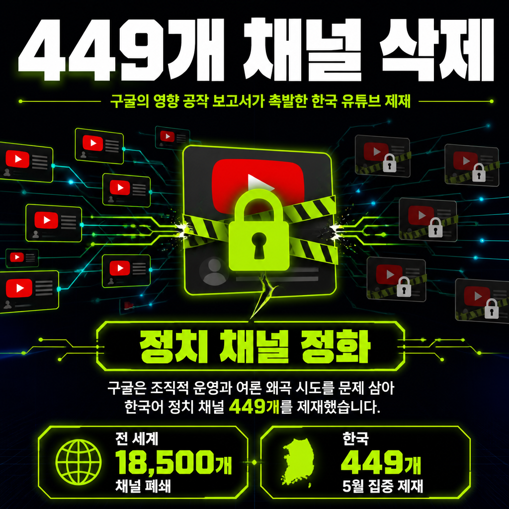 449개 채널 삭제