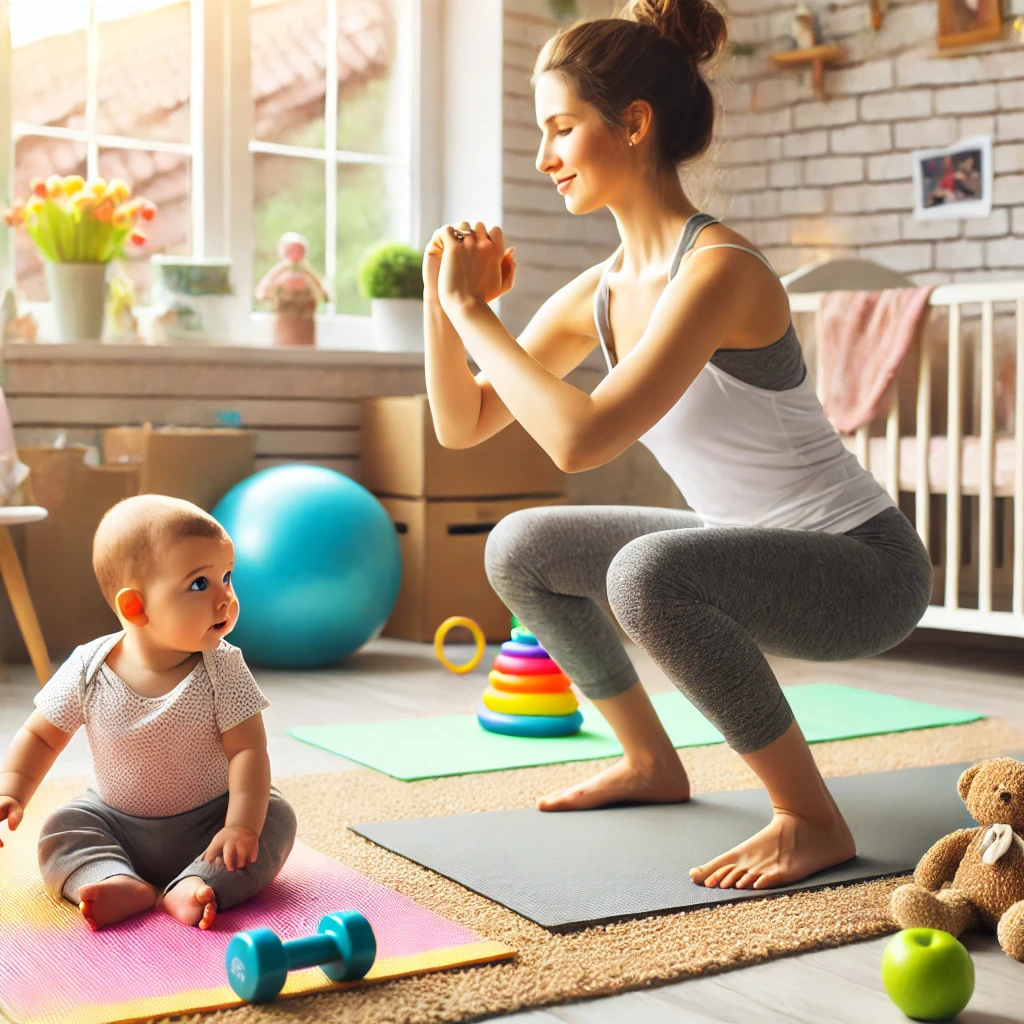 육아맘 운동 관련 사진