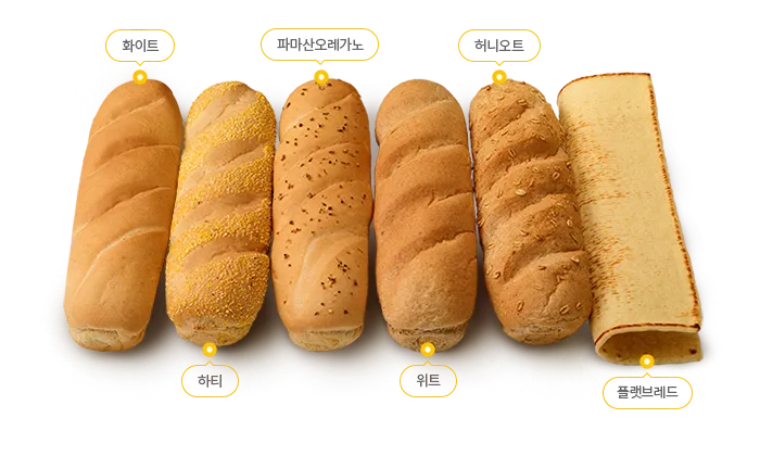 써브웨이 빵 종류