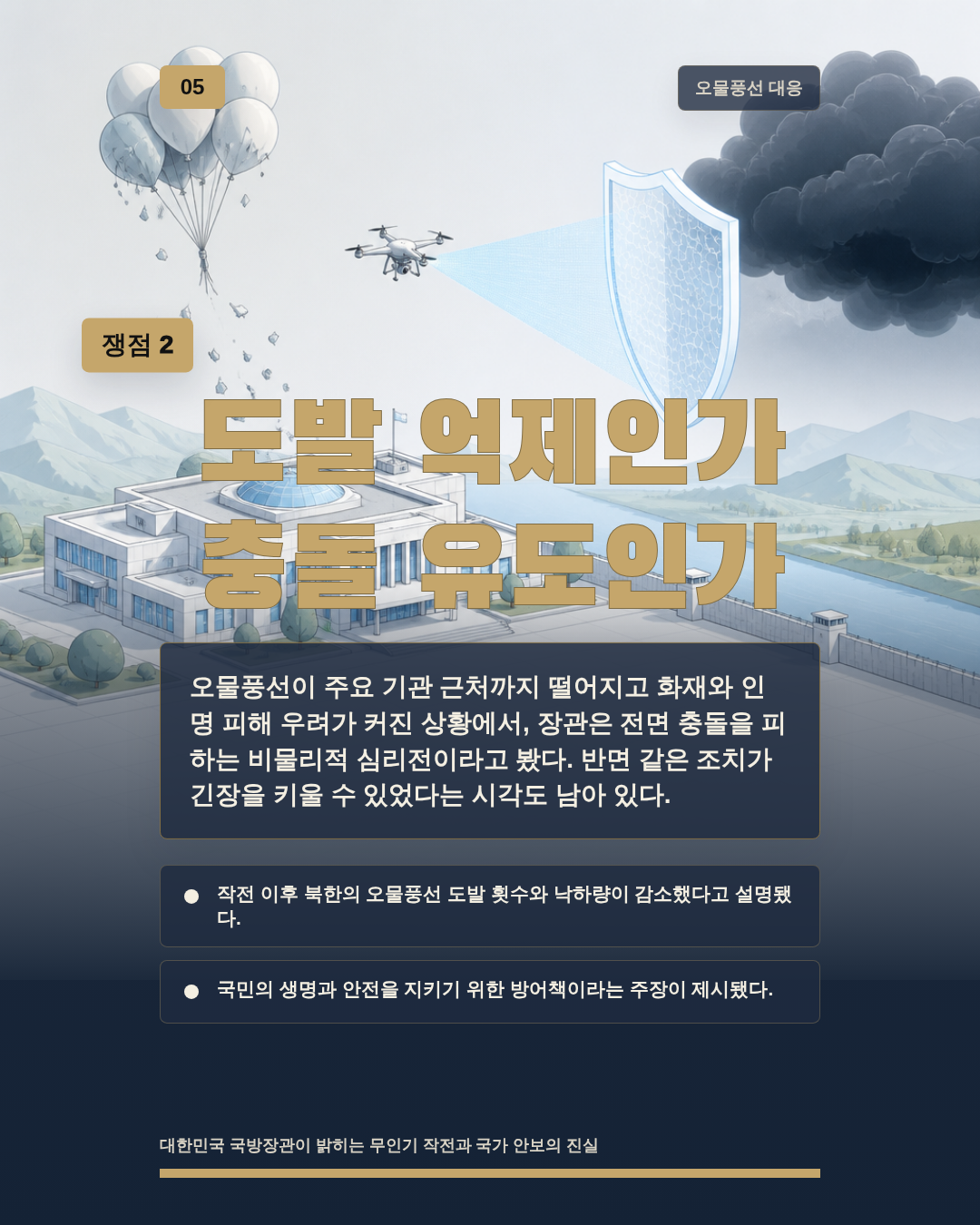 도발 억제인가 충돌 유도인가