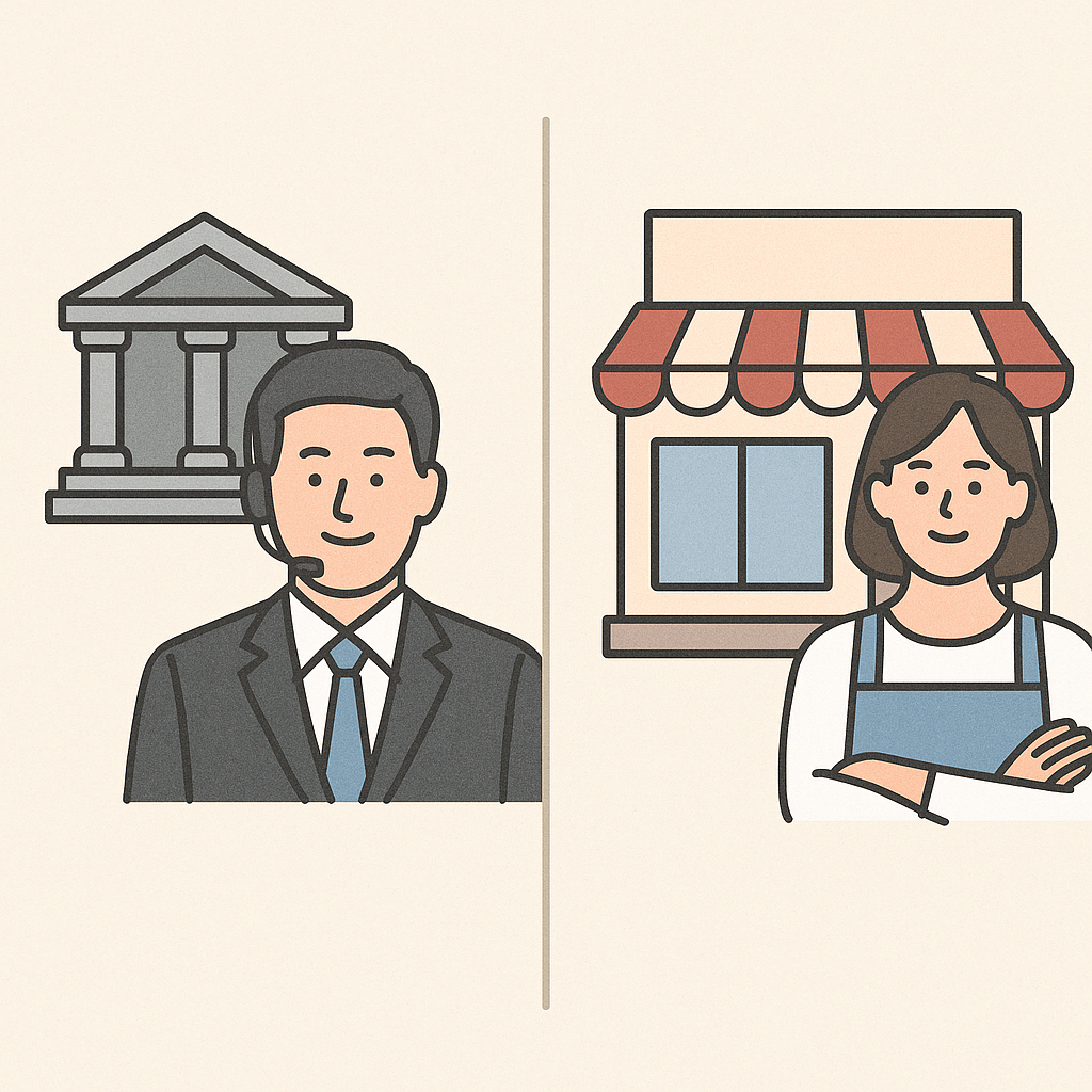 경영애로지원단 vs 소상공인지원센터 관련 사진