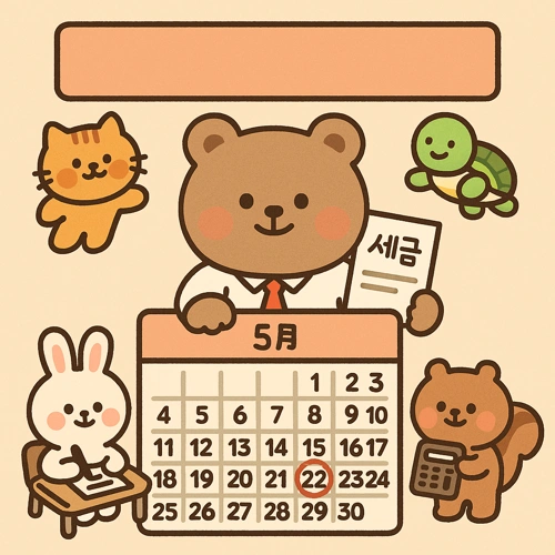 신고 절차를 안내하는 따뜻한 분위기의 일러스트