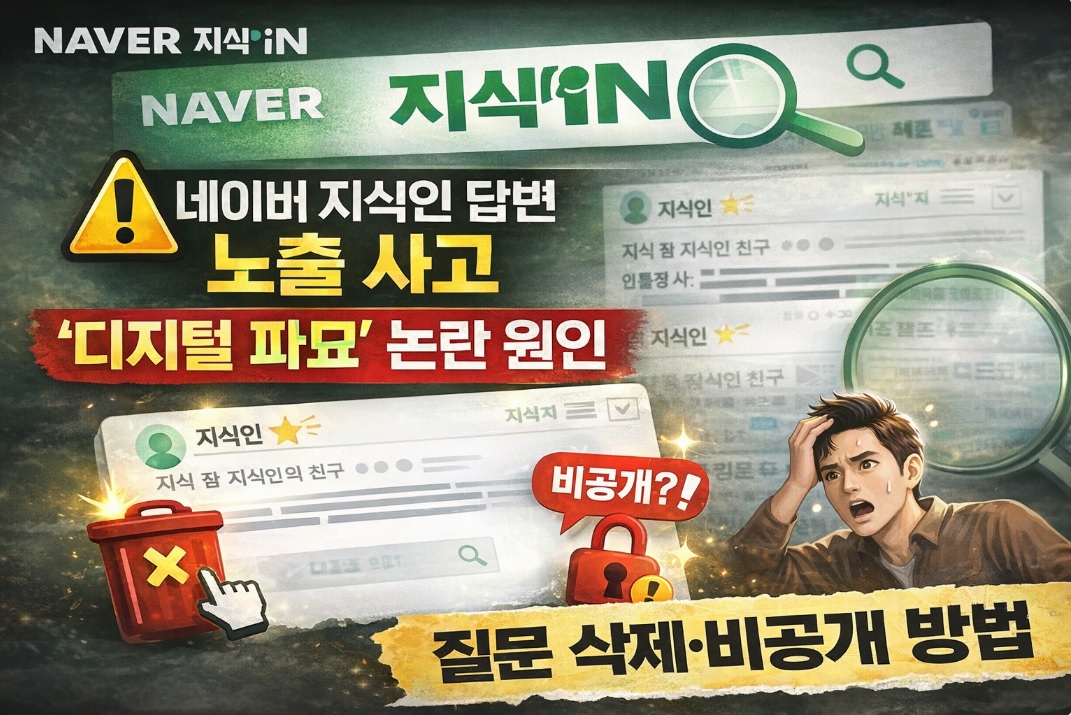 네이버 지식인 답변 노출 사고