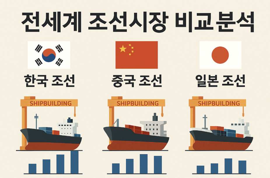 전세계 조선시장 비교 분석 (한국조선, 중국조선, 일본조선)