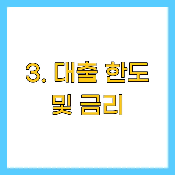 대출 한도 및 금리