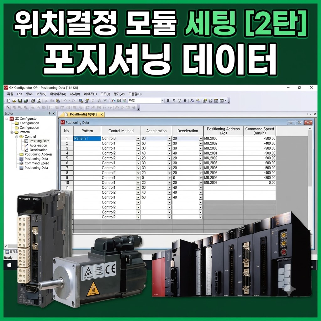 미쓰비시 위치결정 모듈 QD75MH 세팅 가이드 (2탄: 포지셔닝 데이터)