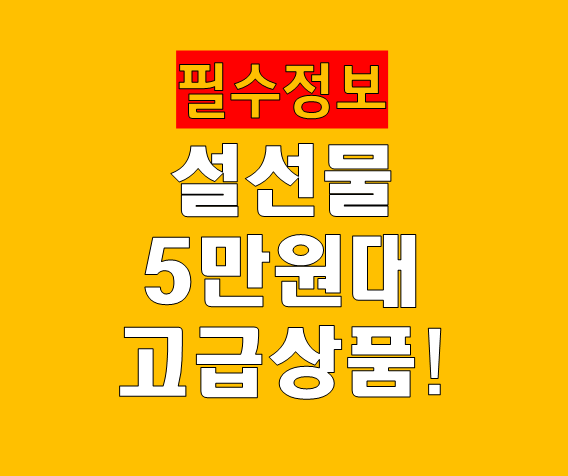 설 선물세트 추천 5만원대 추천!