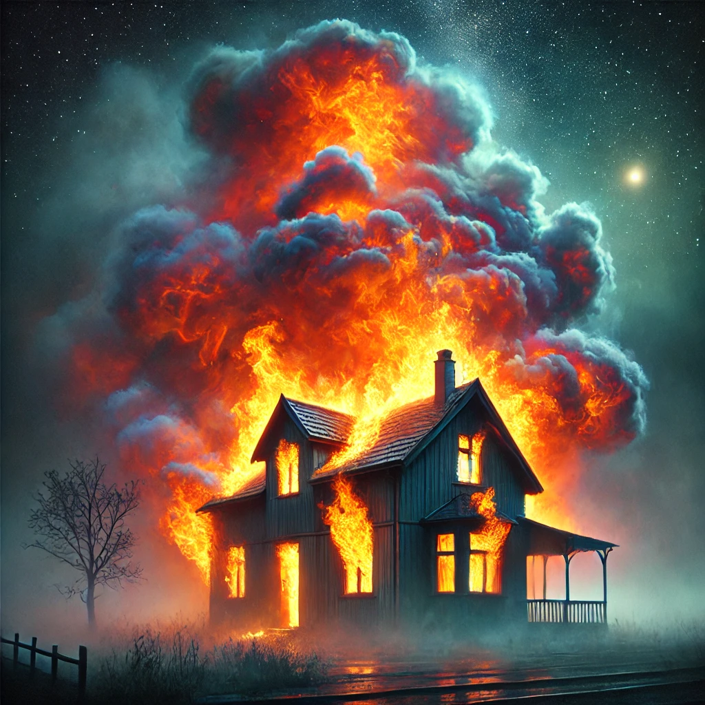 불과 함께 연기가 가득한 꿈해몽