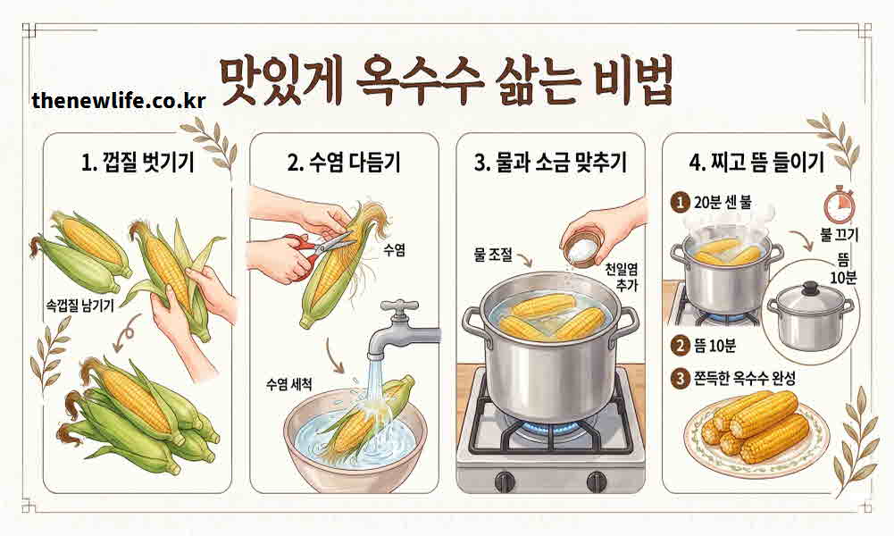 옥수수 삶는 방법