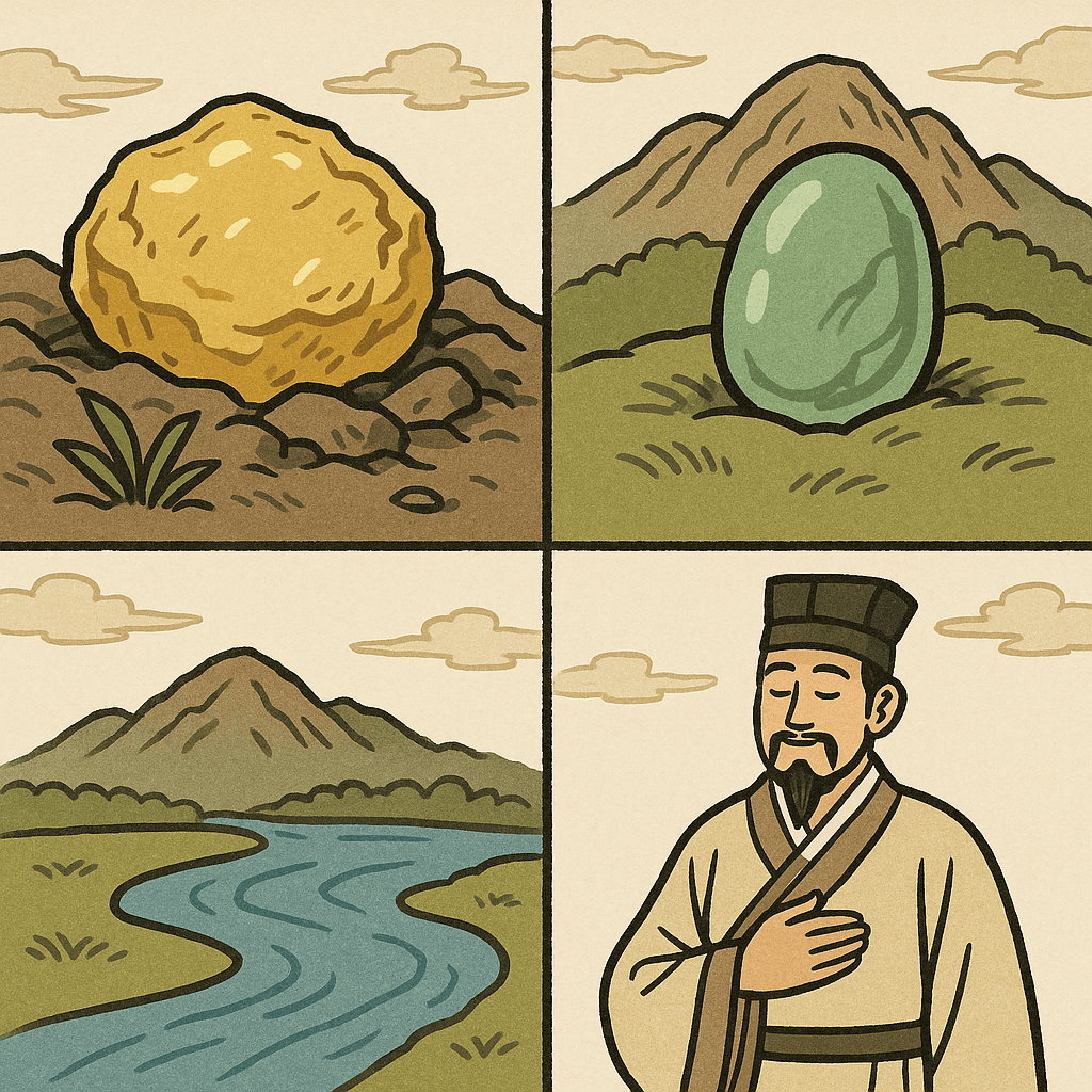 금생려수 옥출곤강에 대한 이미지