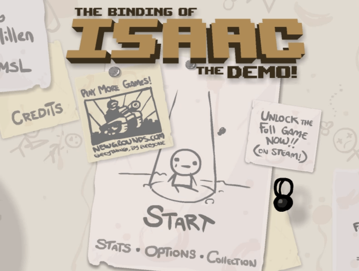 더-바인딩-오브-아이작-플래시게임-메인-화면