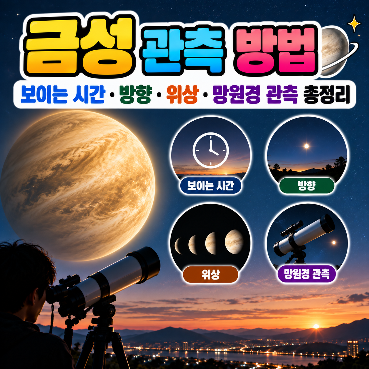 금성 관측 방법
