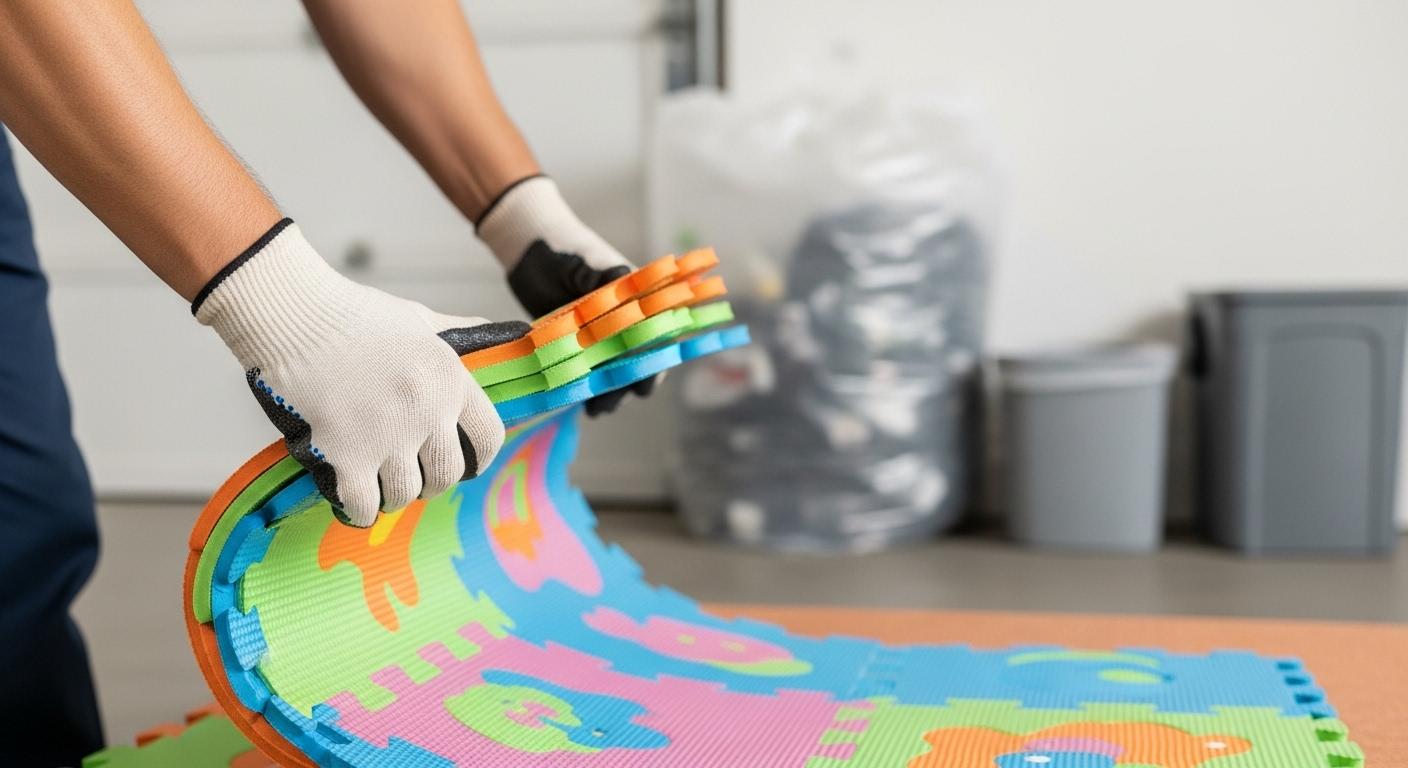 유아 바닥매트 버리는법