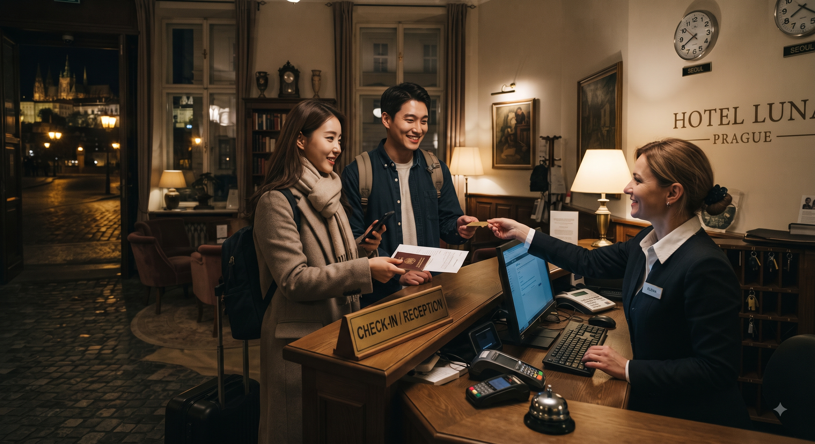 유럽 야간 도착 시 숙소 체크인 완전 대비 24시간 무인 체크인부터 안전 구역까지