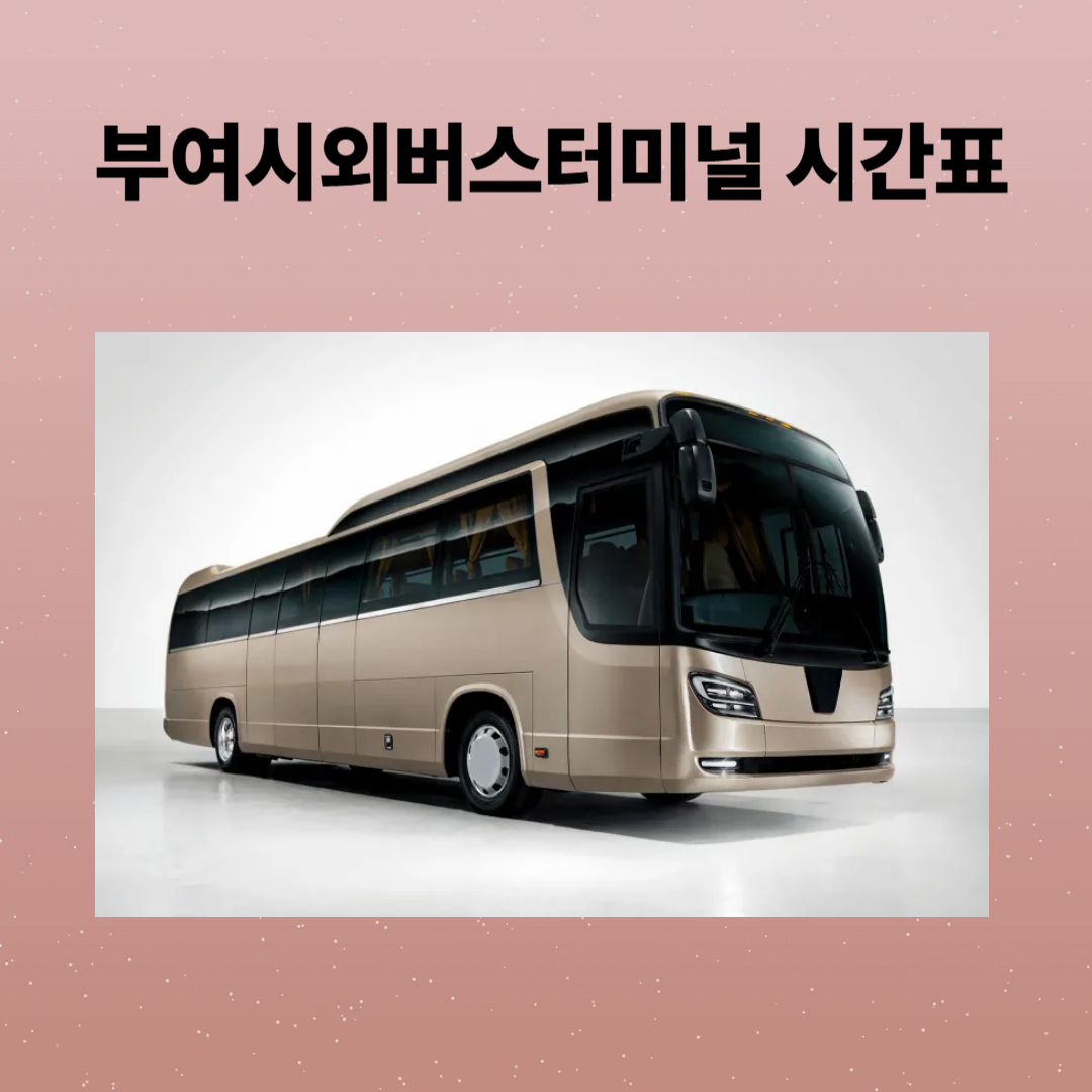 부여시외버스터미널 시간표, 예매, 주차장, 맛집까지 총정리