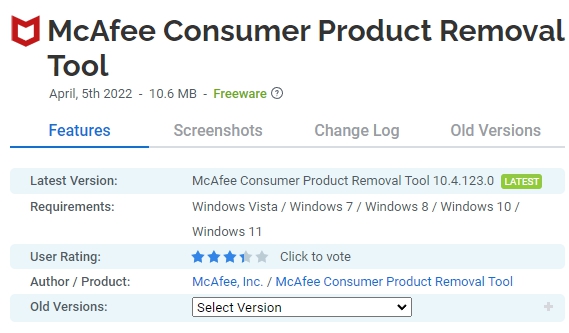 McAfee-Consumer-Product-Removal-Tool