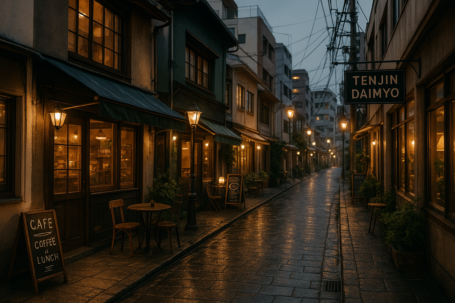 감성 카페 거리 &lsquo;텐진&rsquo;과 &lsquo;다이묘&rsquo;