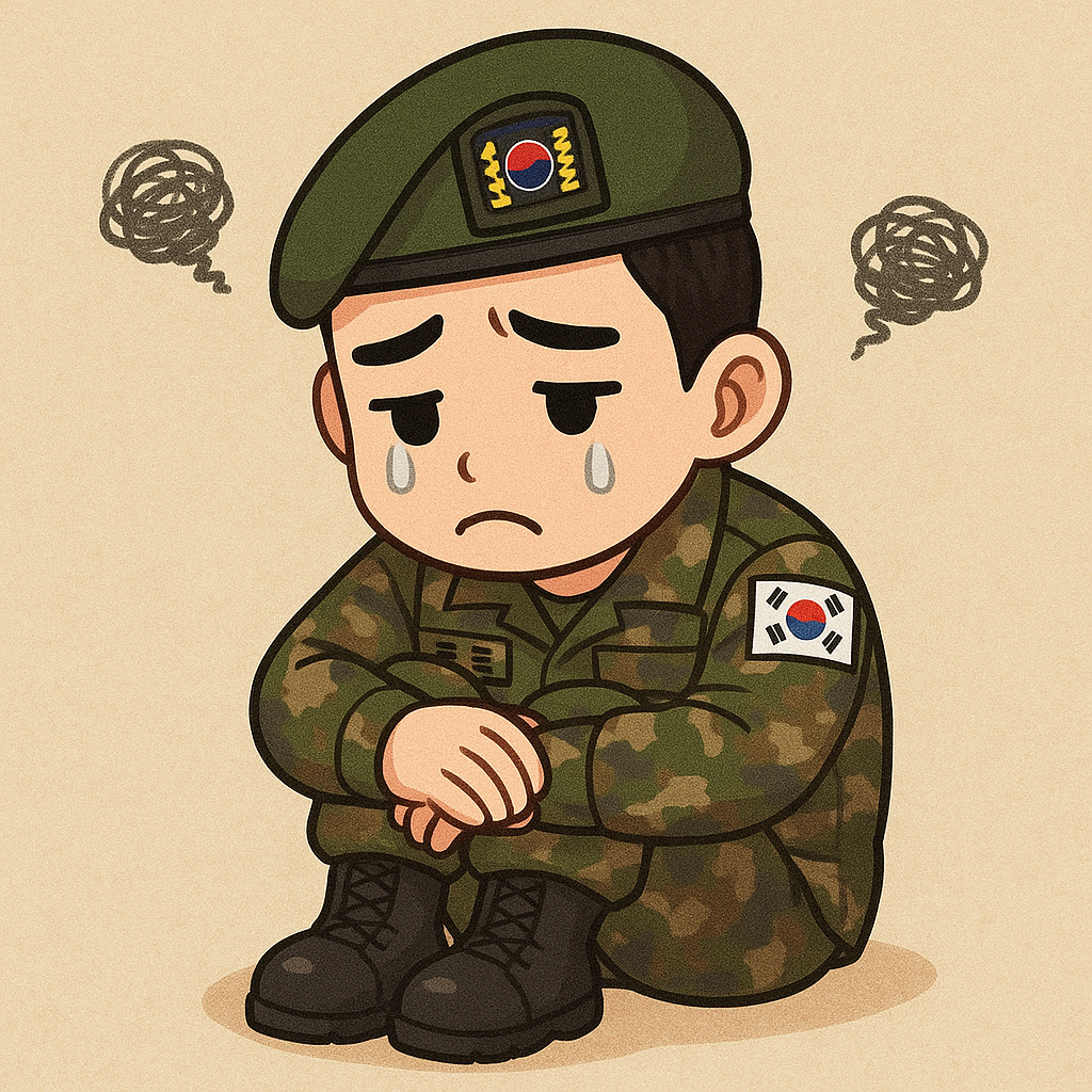 복무 중 심리적 어려움을 겪은 군인
