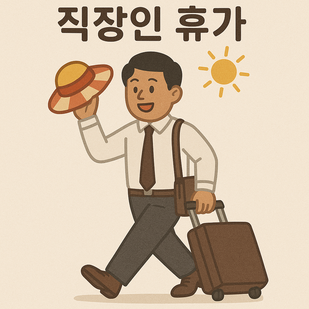 직장인 휴가 이미지