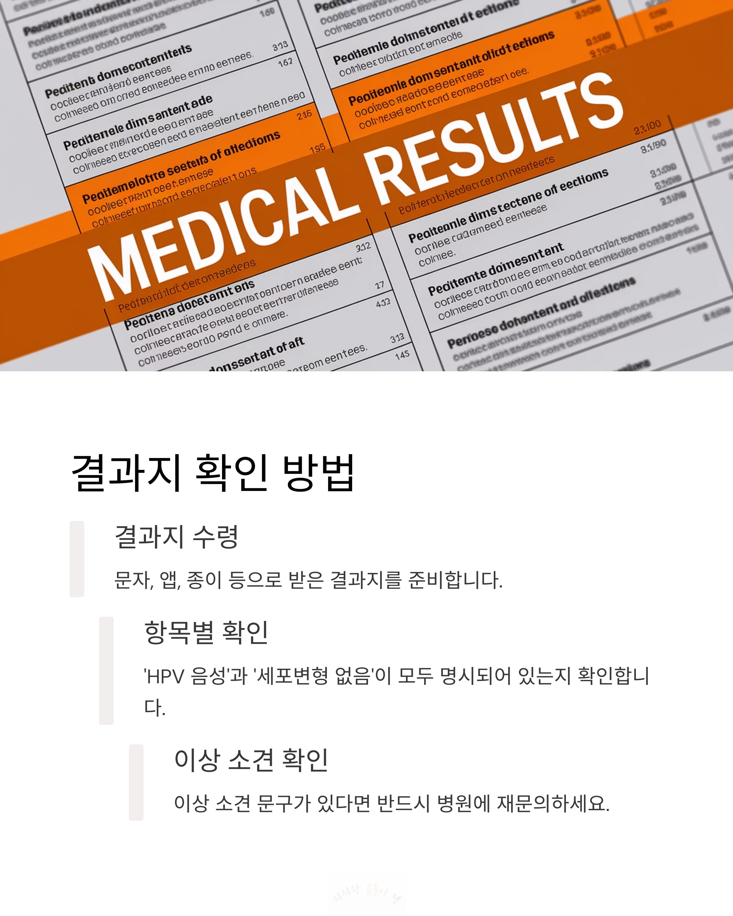 결과지 확인 방법