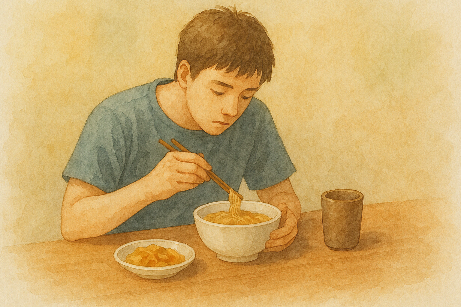 편안한 식사의 순간