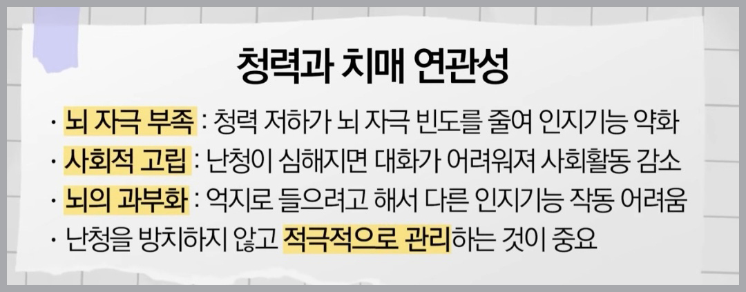 치매 초기 신호-철력저하 -연관성